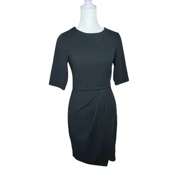 Lulus Dresses & Skirts - Lulus Made With Love Size 4 Little Black Dress Short Sleeve Knee Length Wrap